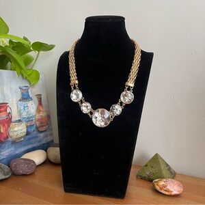 Gold Crystal Statement Necklace - Brand: Papparazzi